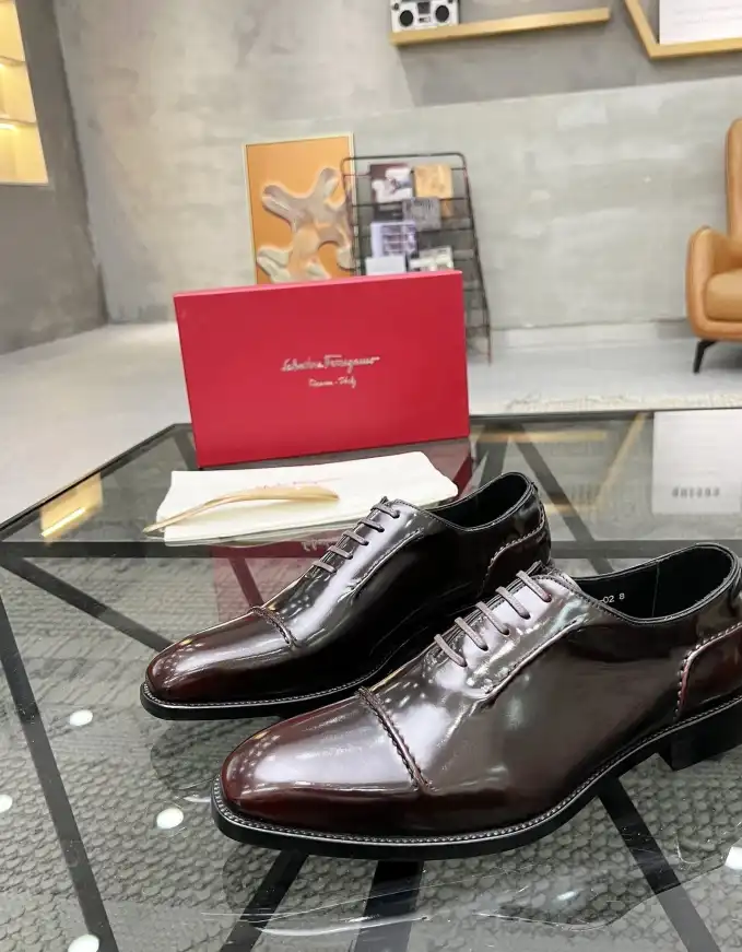 hype Ferragamo Leather Shoes