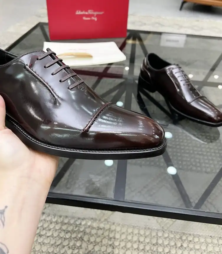 hype Ferragamo Leather Shoes