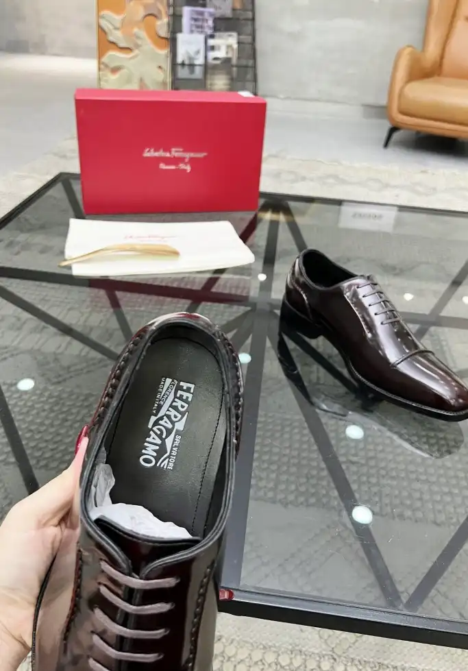 hype Ferragamo Leather Shoes