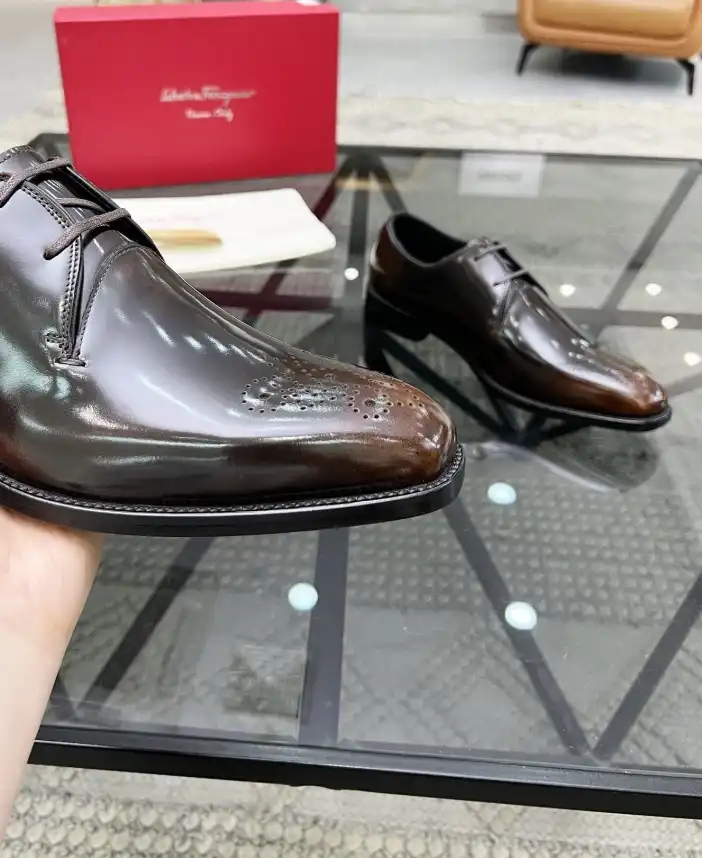 hype Ferragamo Leather Shoes