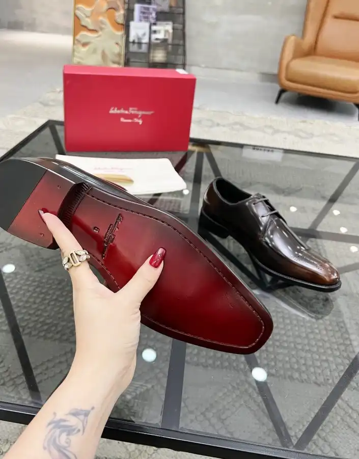 hype Ferragamo Leather Shoes