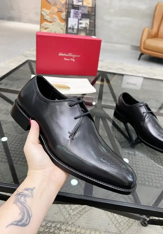 hype Ferragamo Leather Shoes