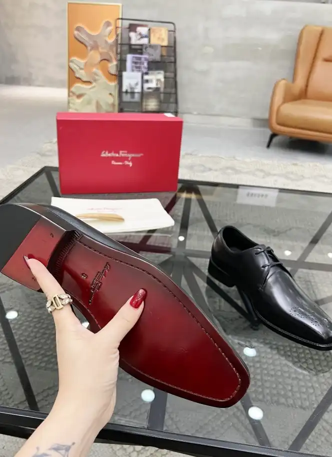 hype Ferragamo Leather Shoes