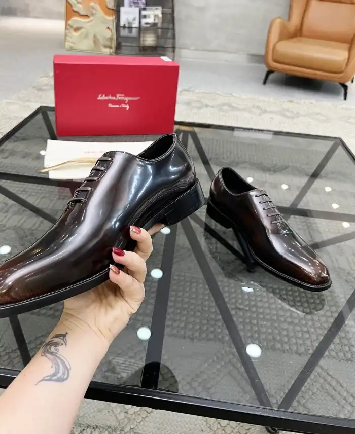 hype Ferragamo Leather Shoes