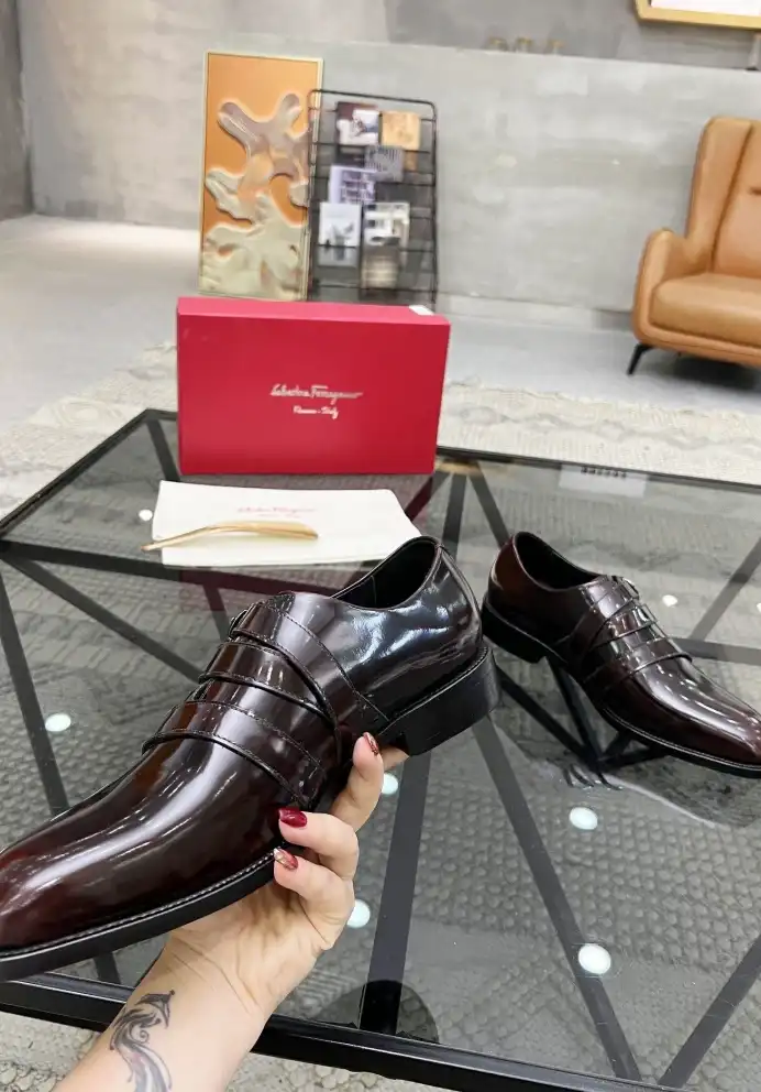 hype Ferragamo Leather Shoes