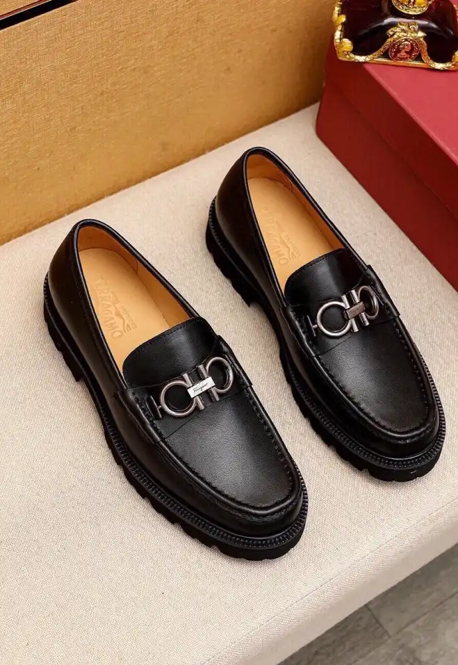 hype Ferragamo Leather Shoes