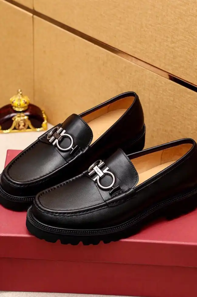 hype Ferragamo Leather Shoes