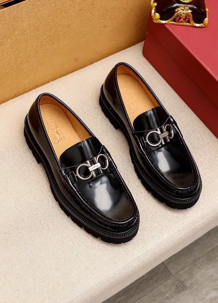 hype Ferragamo Leather Shoes