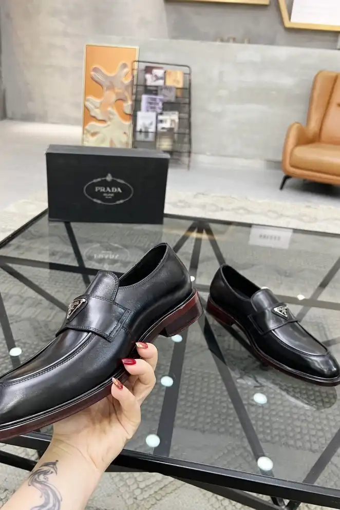 hype Prada Leather Shoes