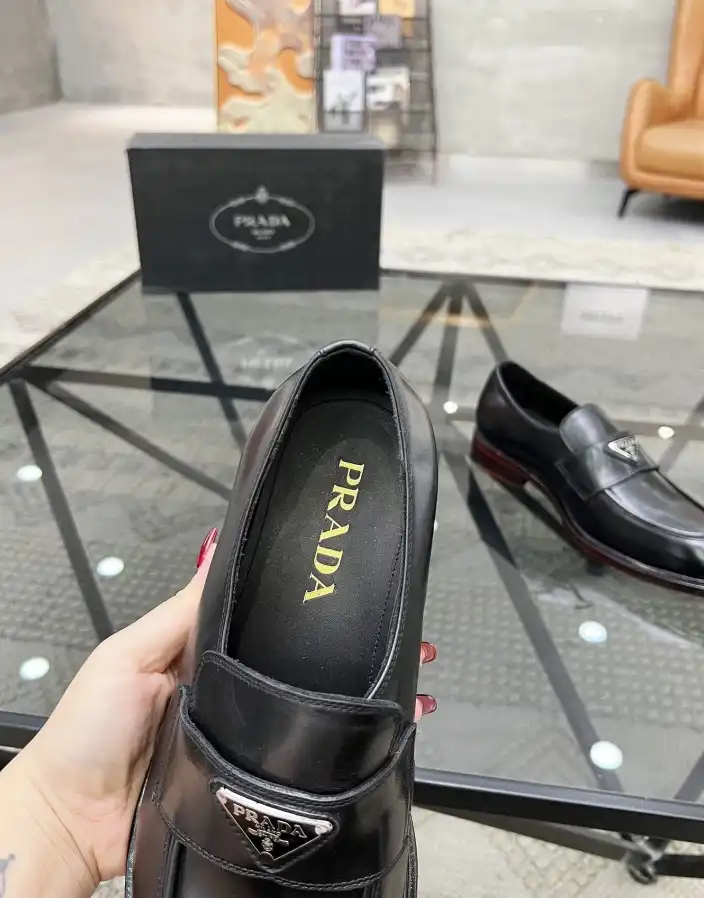 hype Prada Leather Shoes