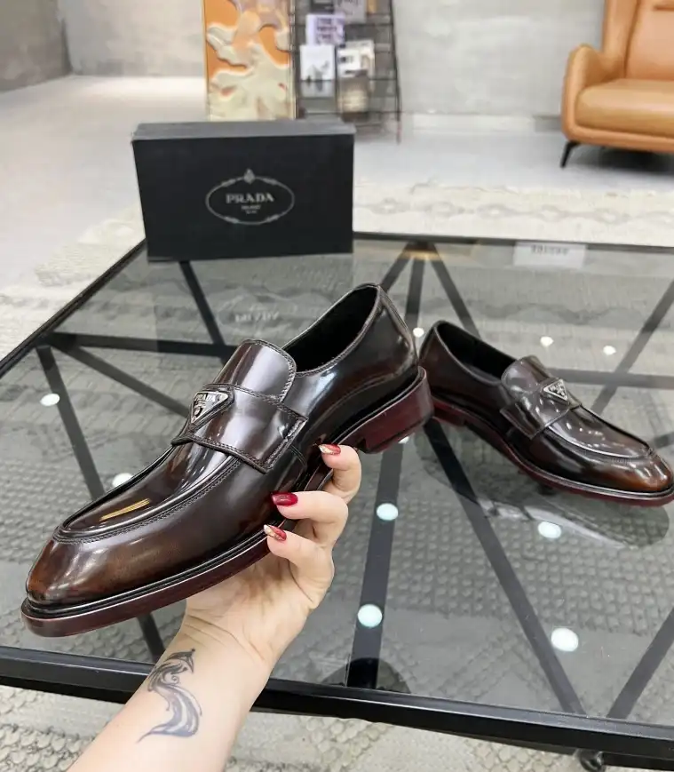 hype Prada Leather Shoes