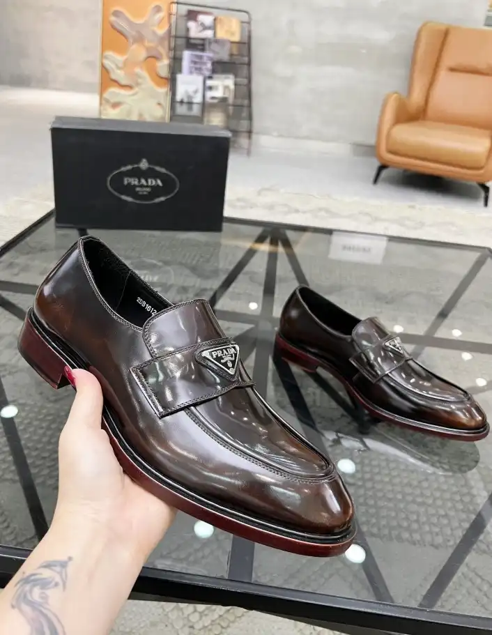 hype Prada Leather Shoes