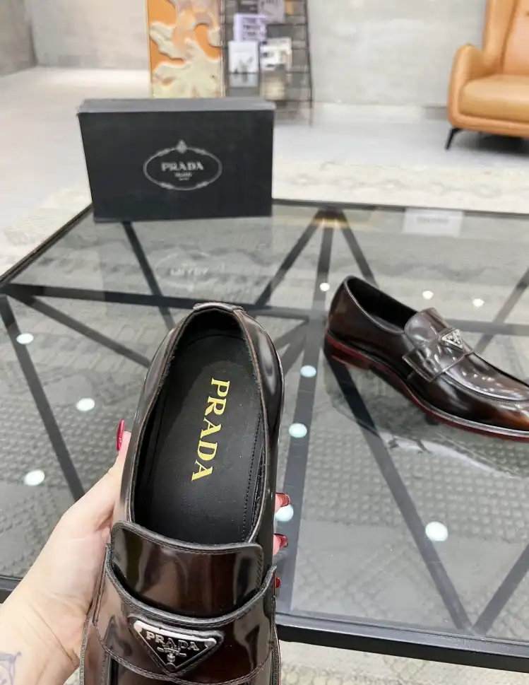 hype Prada Leather Shoes