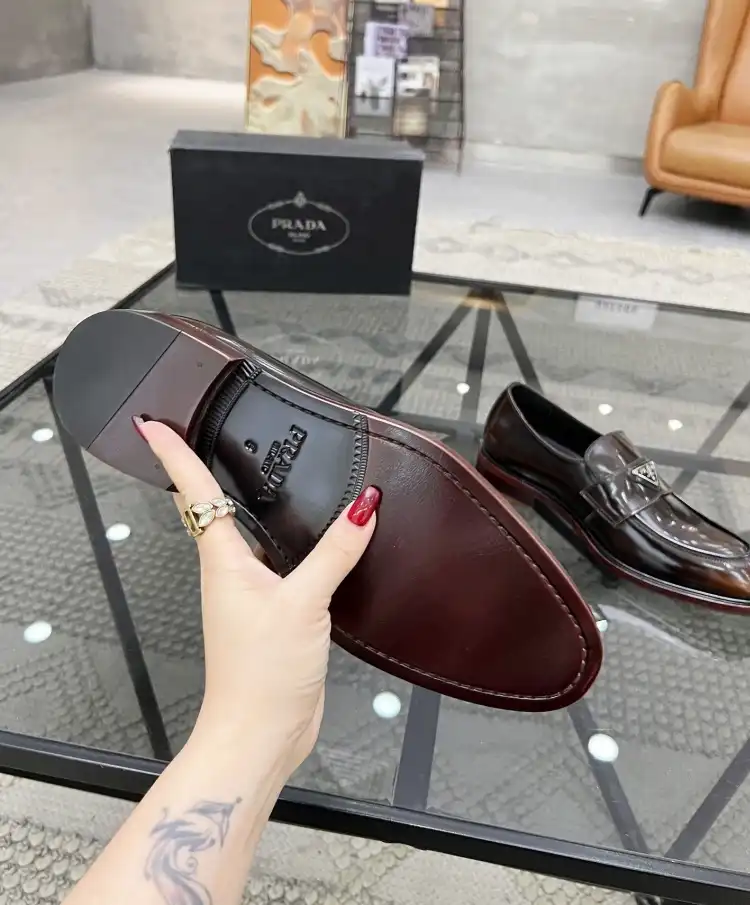 hype Prada Leather Shoes