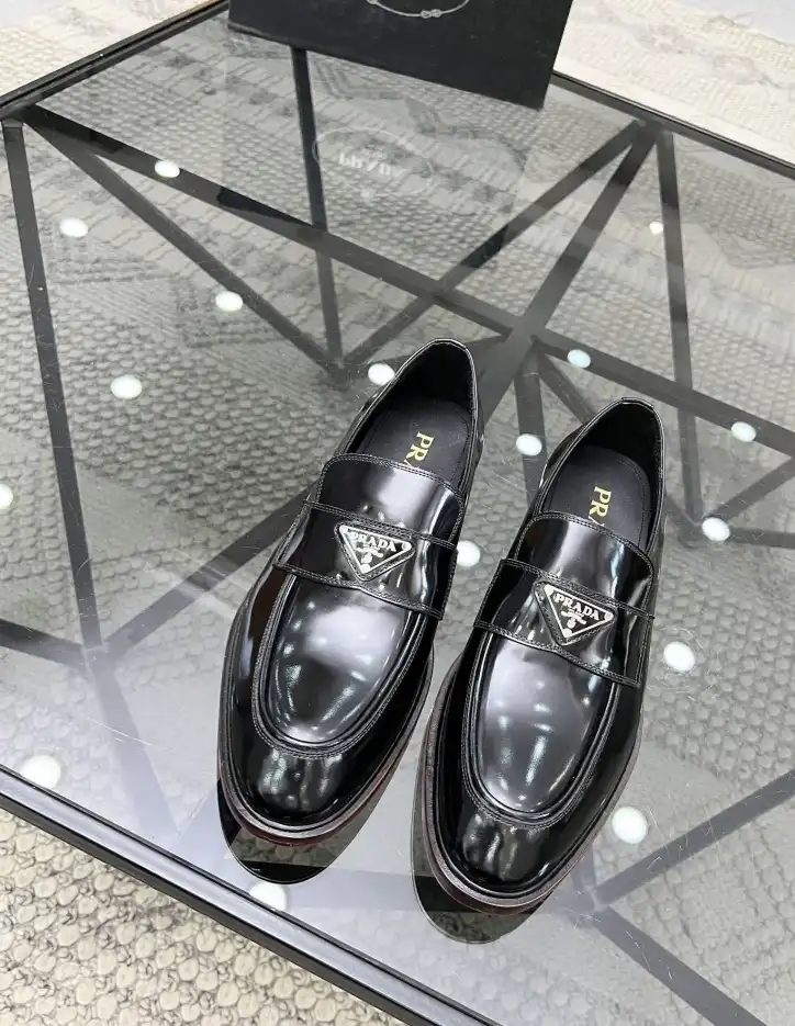 hype Prada Leather Shoes