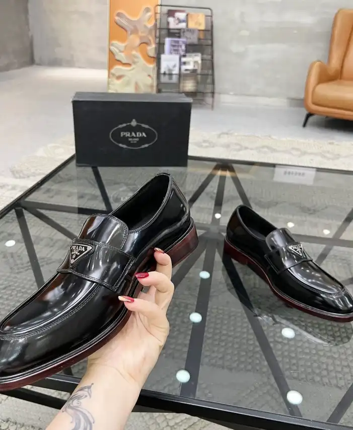 hype Prada Leather Shoes