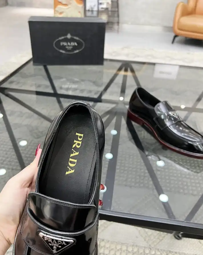 hype Prada Leather Shoes