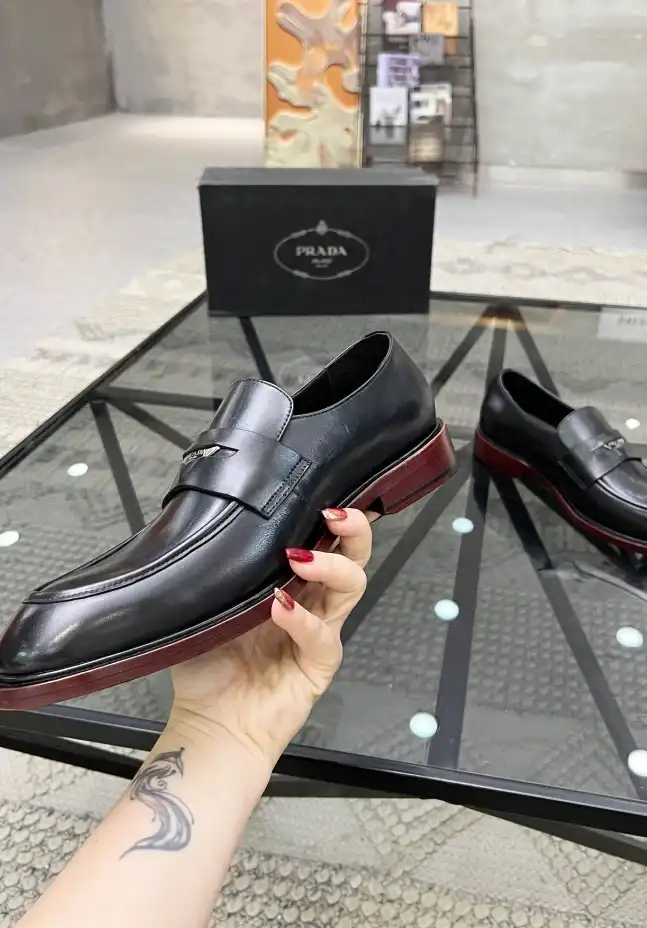 hype Prada Leather Shoes