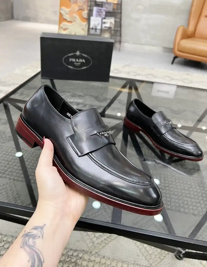 hype Prada Leather Shoes