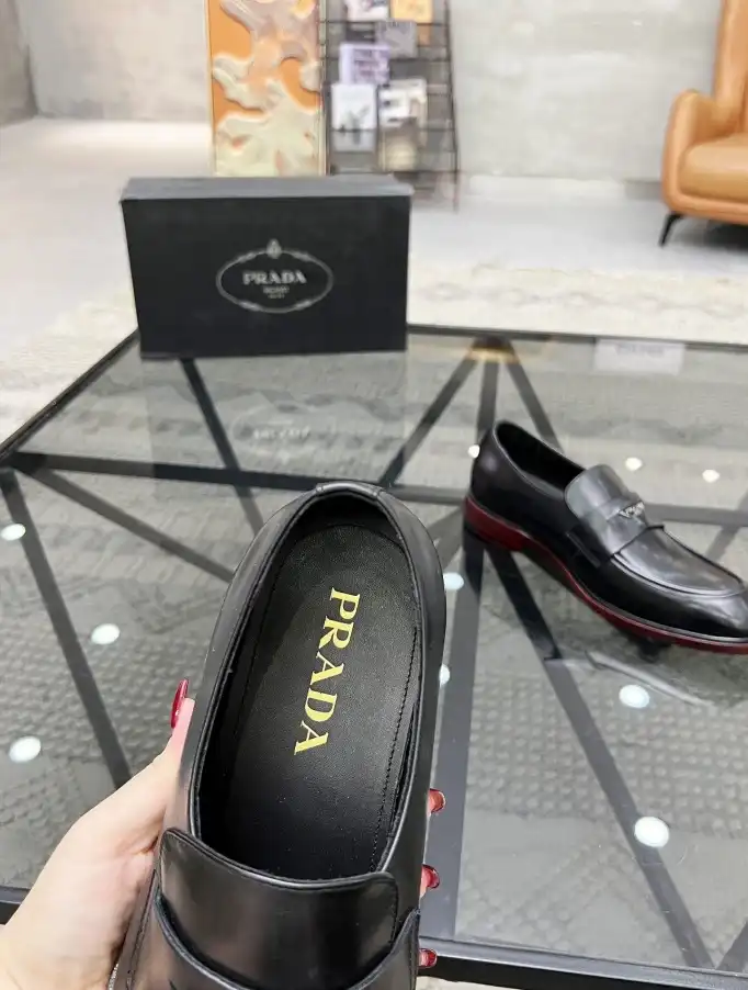 hype Prada Leather Shoes