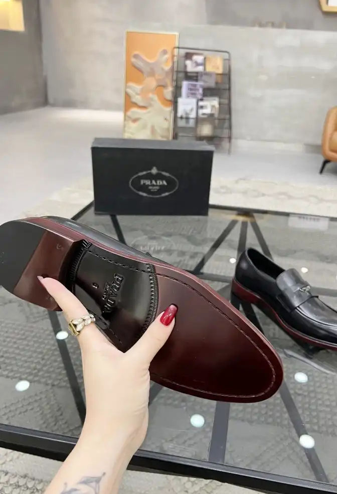 hype Prada Leather Shoes