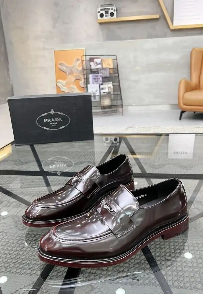 hype Prada Leather Shoes