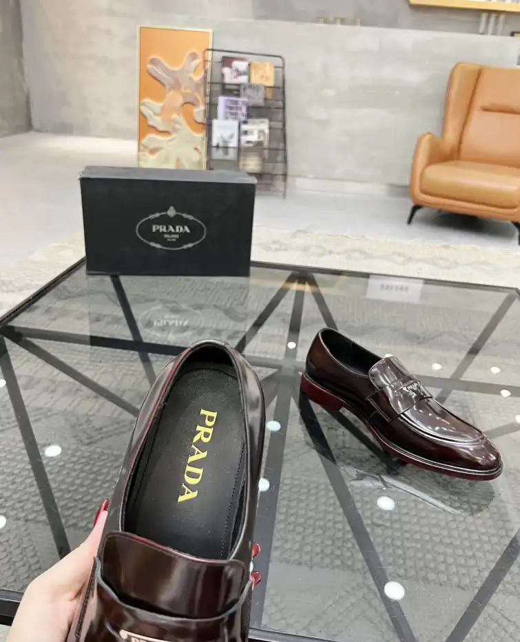 hype Prada Leather Shoes