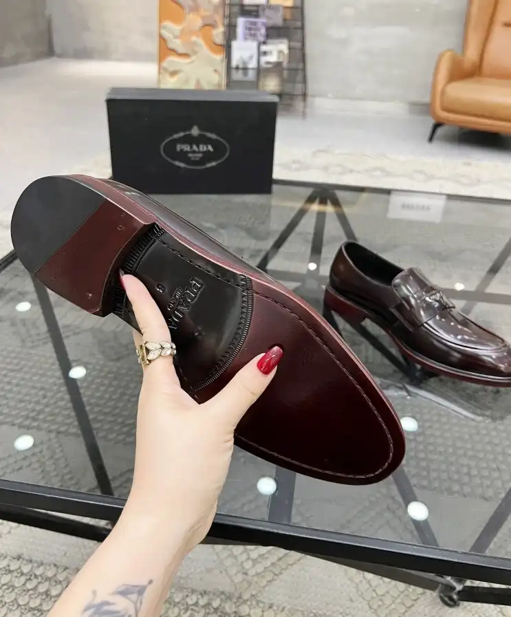 hype Prada Leather Shoes