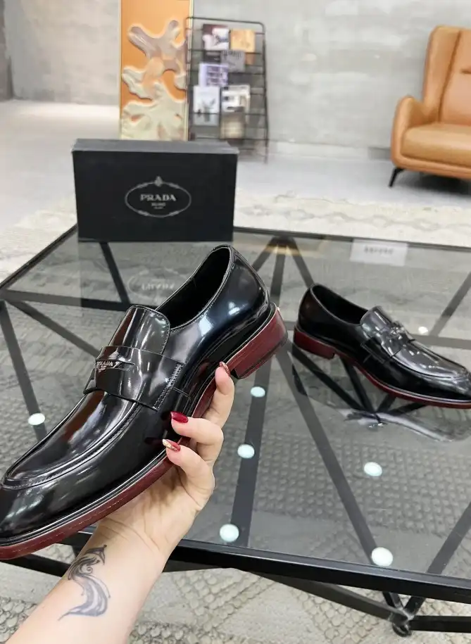 hype Prada Leather Shoes