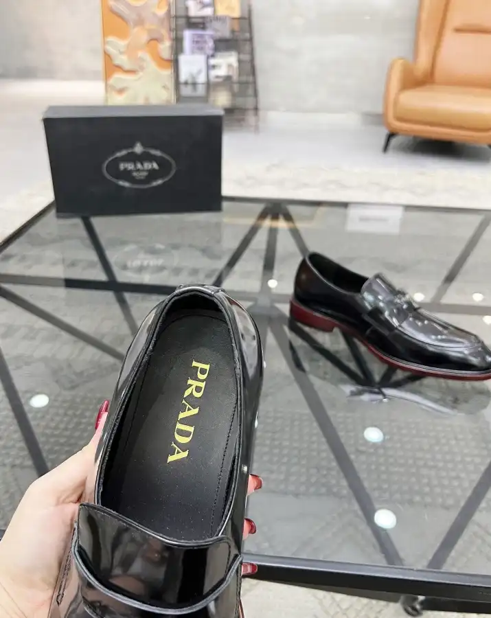 hype Prada Leather Shoes