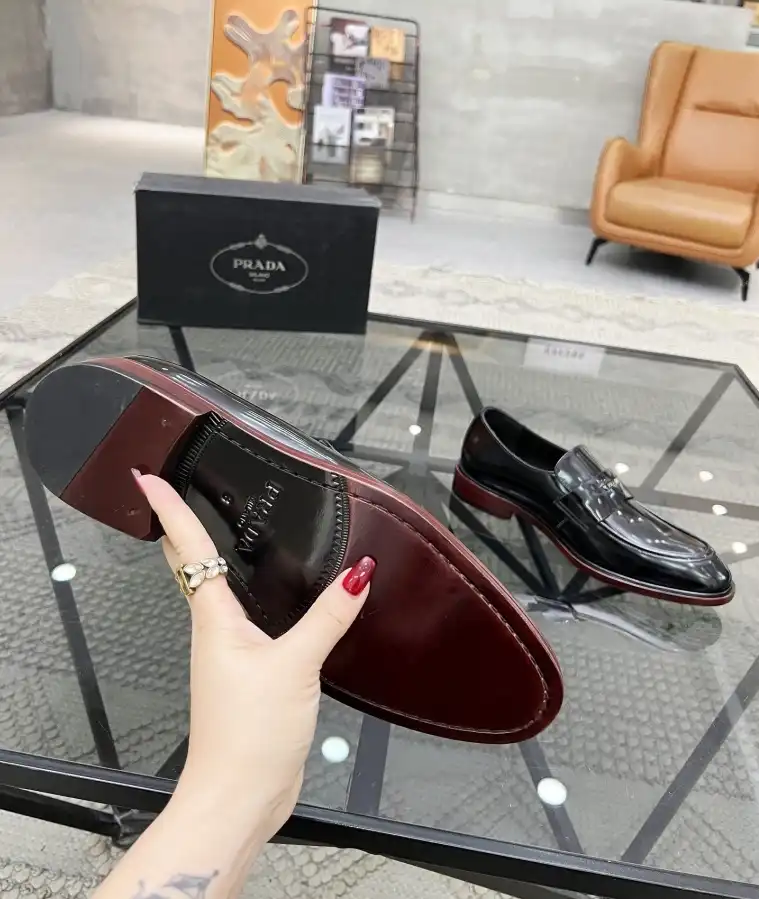 hype Prada Leather Shoes