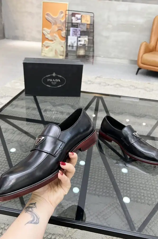 hype Prada Leather Shoes