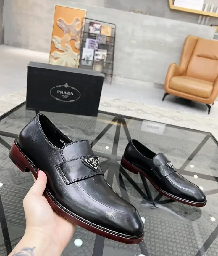 hype Prada Leather Shoes