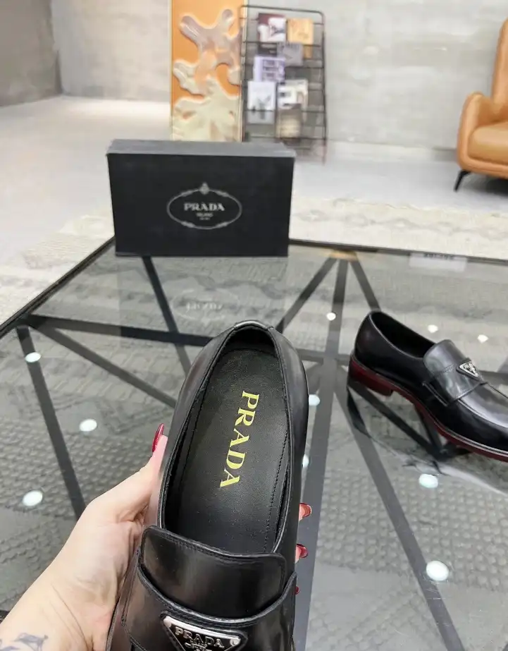 hype Prada Leather Shoes