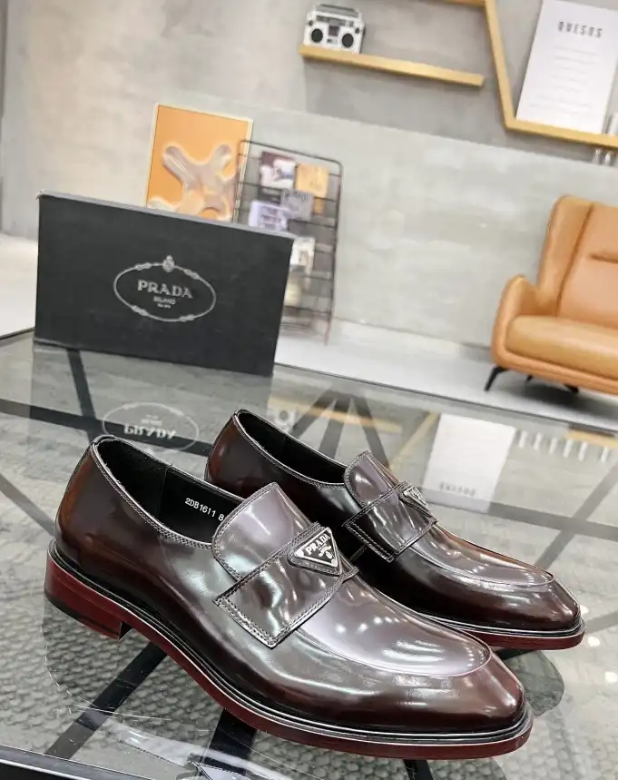 hype Prada Leather Shoes