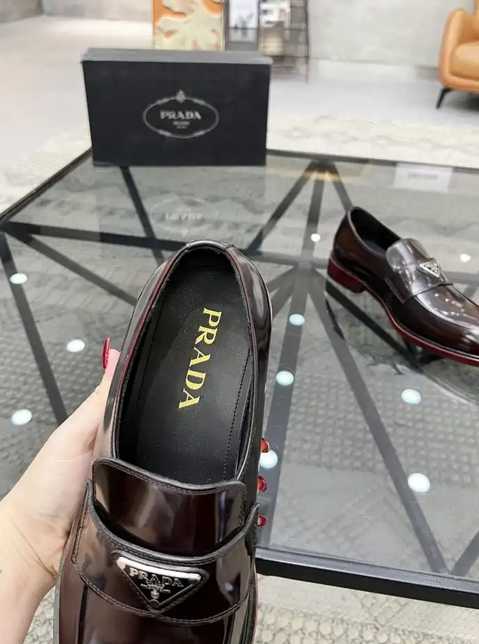 hype Prada Leather Shoes