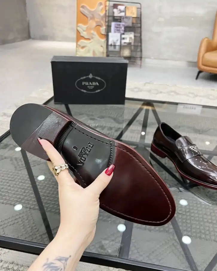 hype Prada Leather Shoes