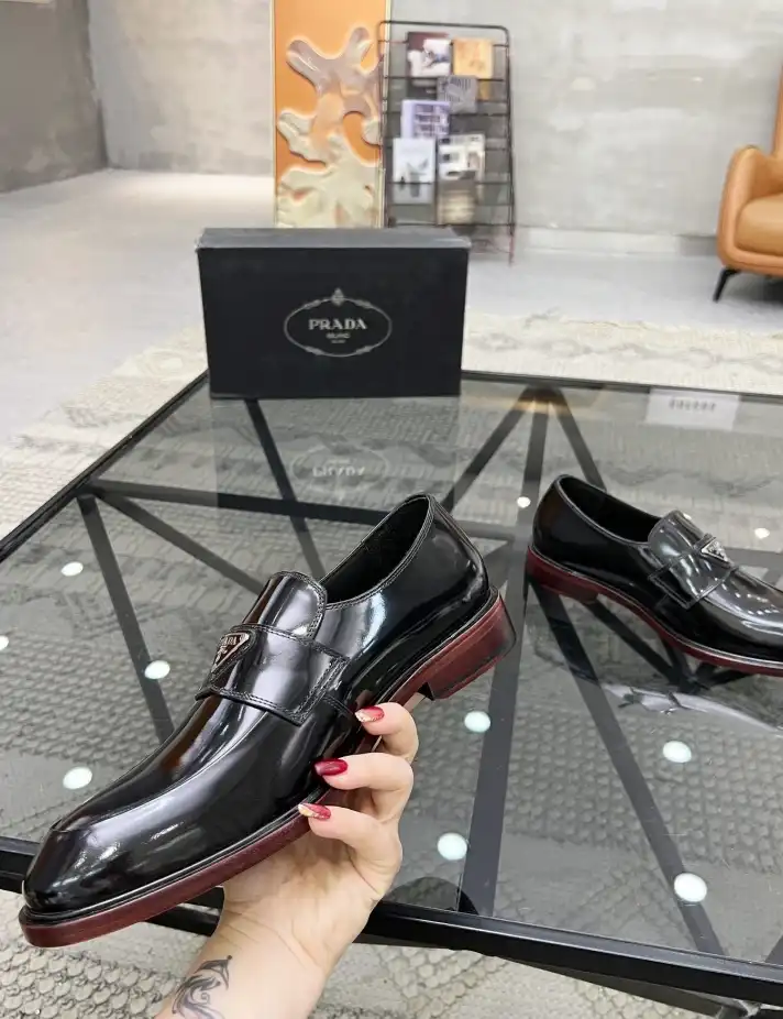 hype Prada Leather Shoes