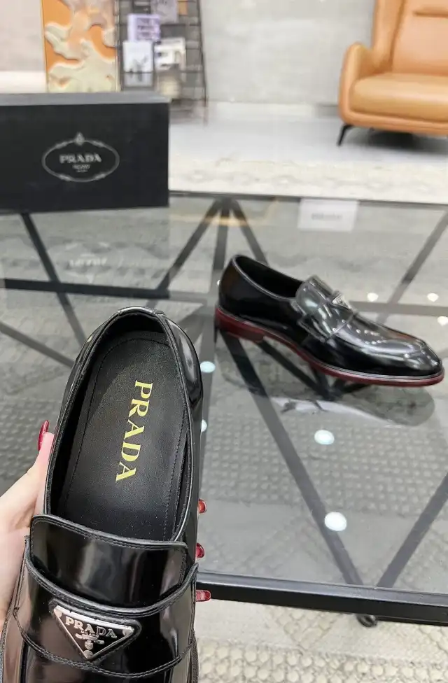 hype Prada Leather Shoes