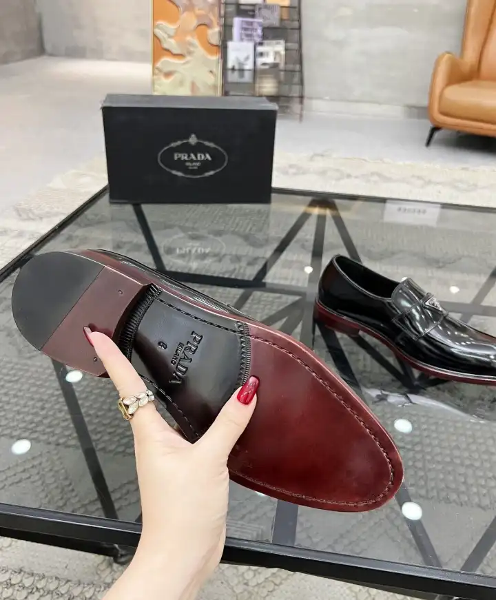 hype Prada Leather Shoes