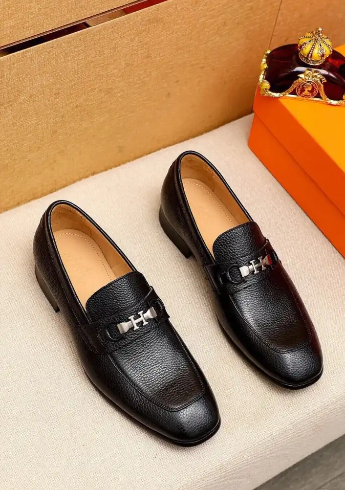 hype Hermes Leather Shoes