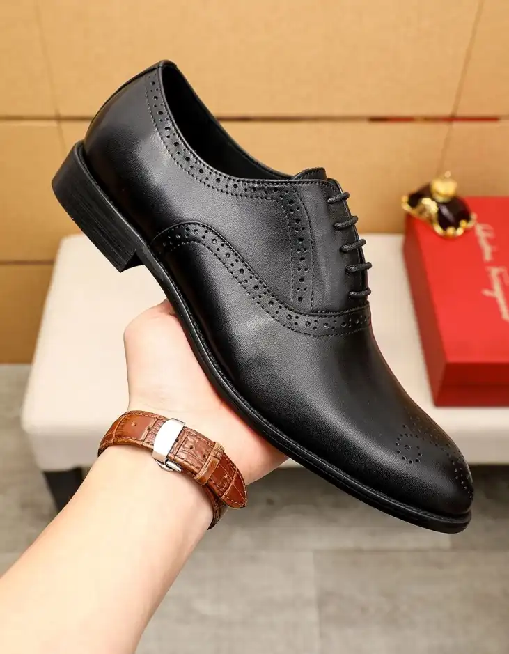 hype Ferragamo Leather Shoes