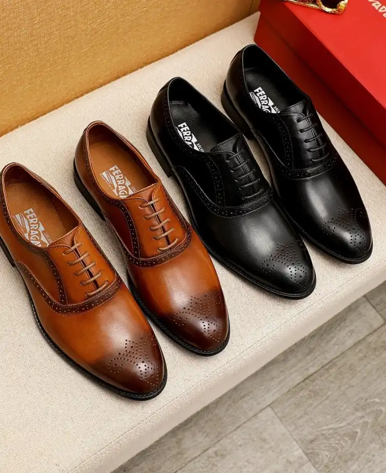 hype Ferragamo Leather Shoes