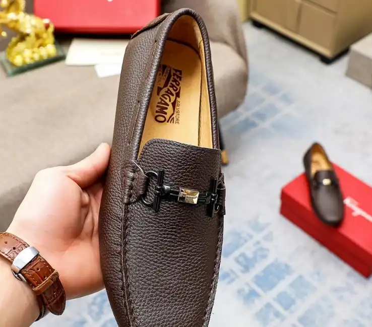 hype Ferragamo Leather Shoes