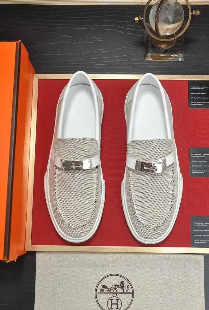 hype Hermes Leather Shoes