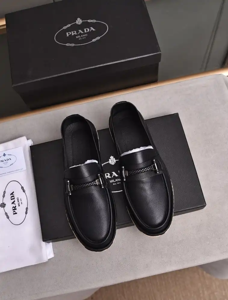 hype Prada Leather Shoes