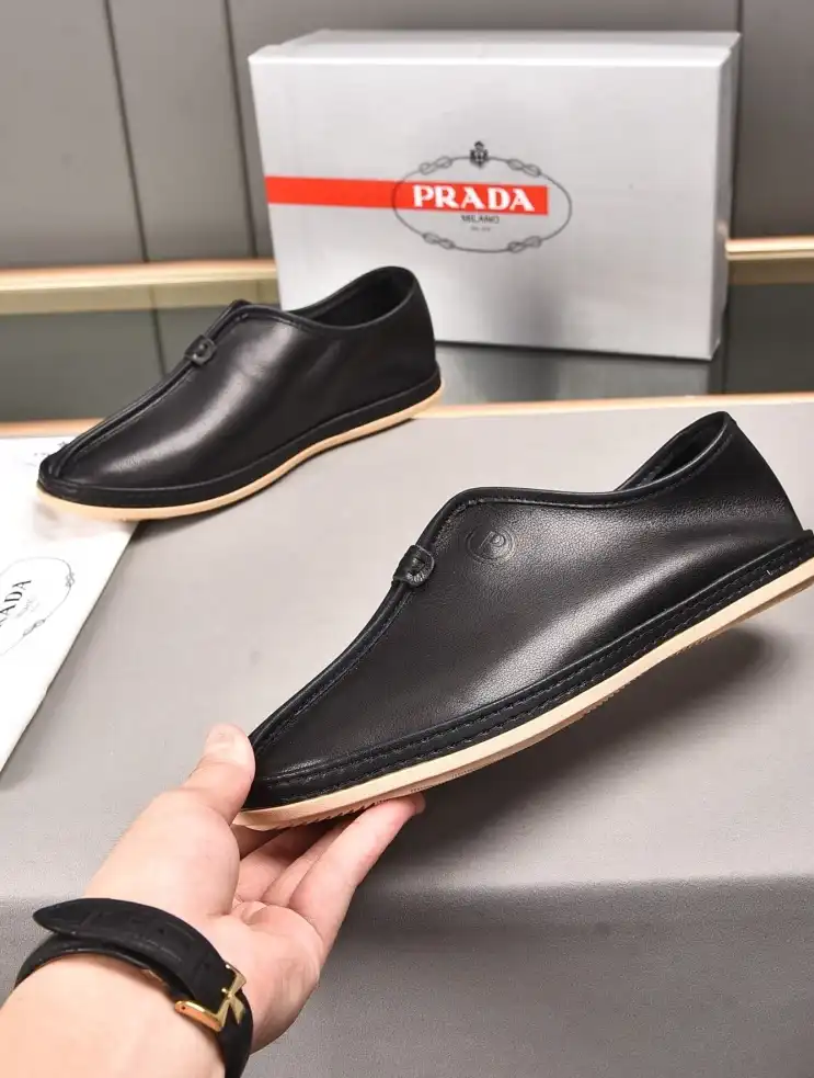 hype Prada Leather Shoes