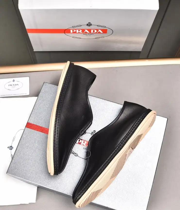 hype Prada Leather Shoes