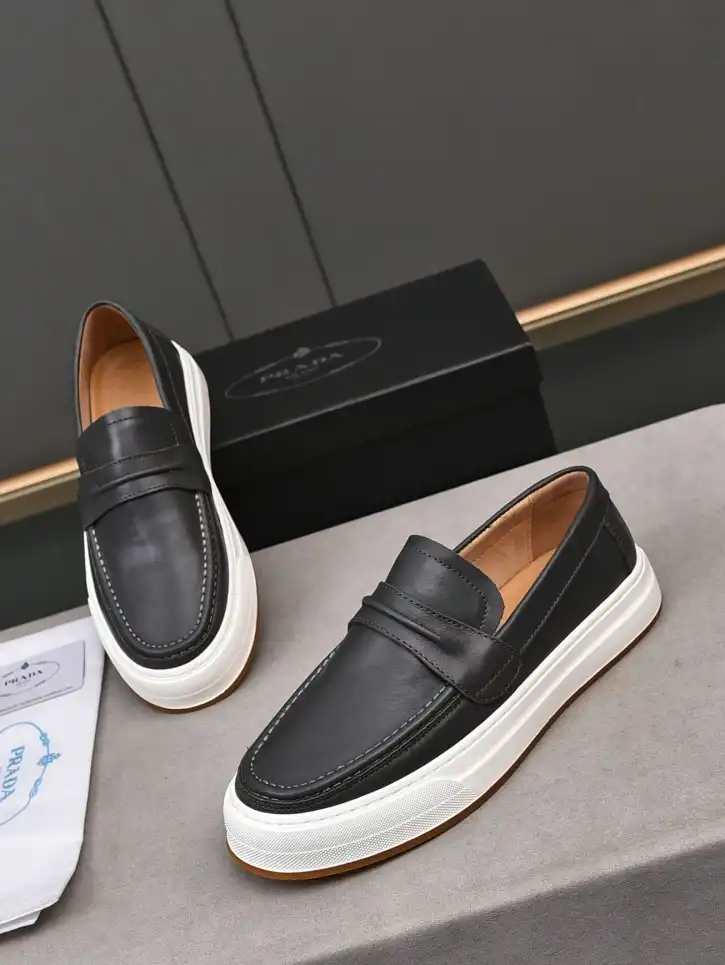 hype Prada Leather Shoes