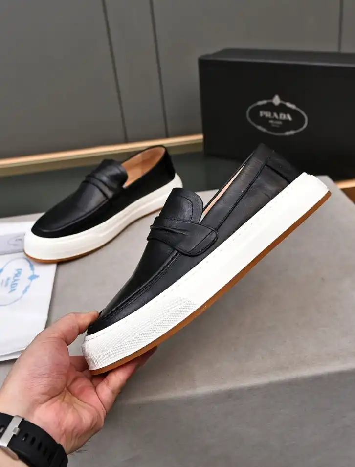 hype Prada Leather Shoes